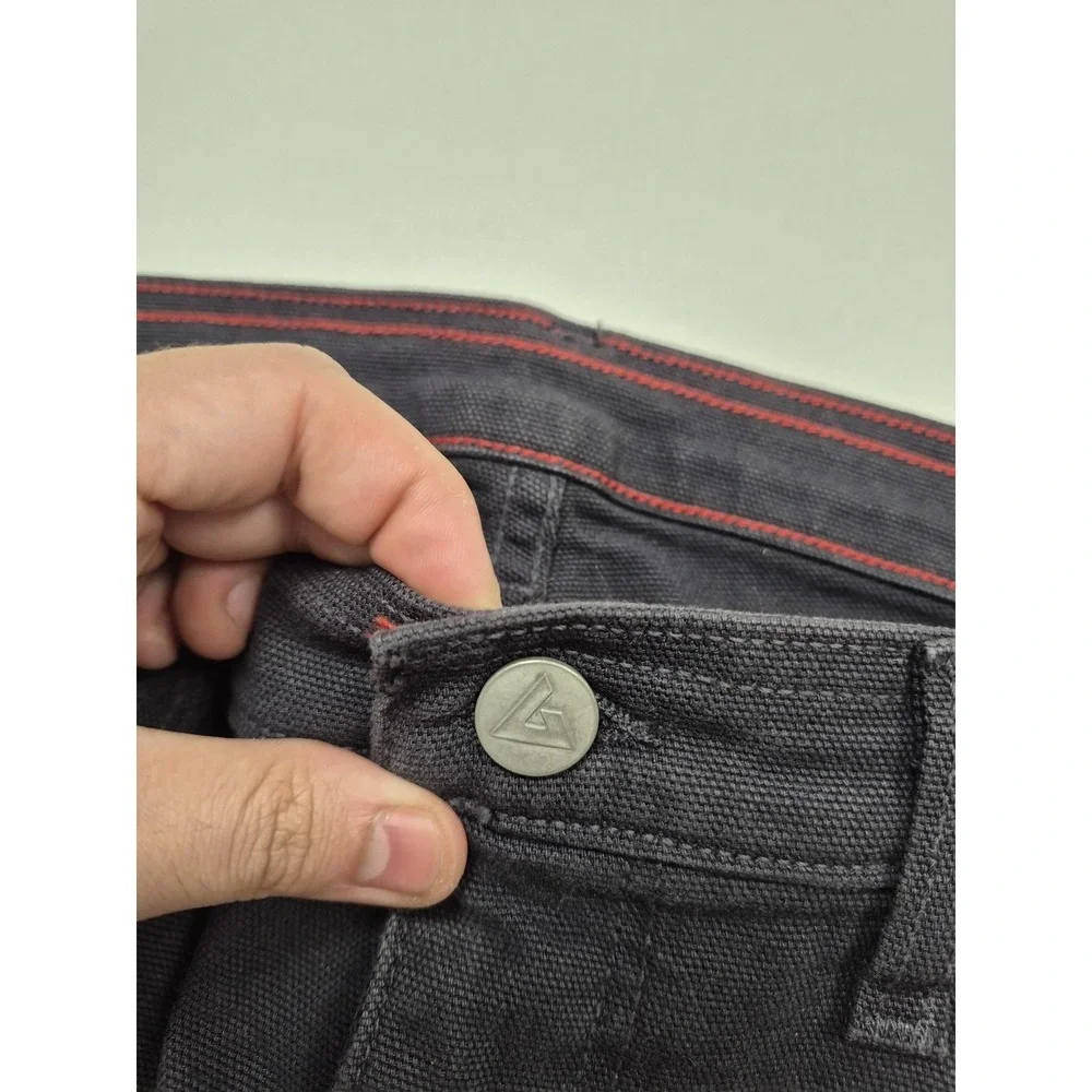 American Giant Straight Jeans Mens 32x30 Gray Dark Wash Regular Fit Denim USA